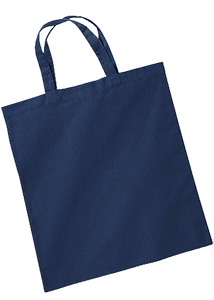 Textilná taška s krátkym pláteným držadlom